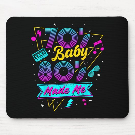 Born In The 70's But The 80's Raised Me 80s Costum Mousepad (Vorne)