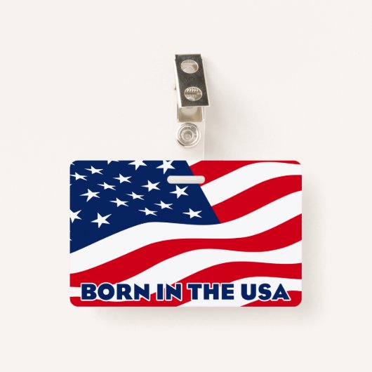 Born in the USA Ausweis (Vorderseite mit Klammer)