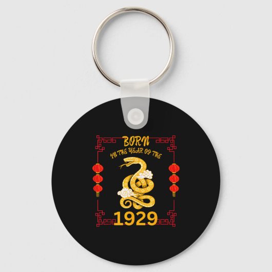 Born In The Year Of The Snake 1929 Chinese New Yea Schlüsselanhänger (Vorderseite)