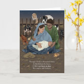 Born in Thee Nativity Christmas Card Karte (Gelbe Blume)