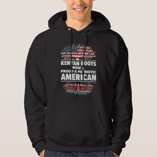 Born Kenyan Kenya American USA Citizenship 3 Hoodie (Vorderseite)