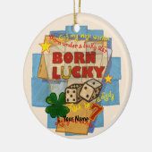 Born Lucky poker Keramik Ornament (Links)