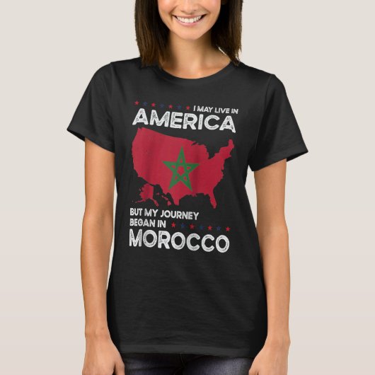 Born Moroccan Morocco American USA Citizenship Rag T-Shirt (Vorderseite)
