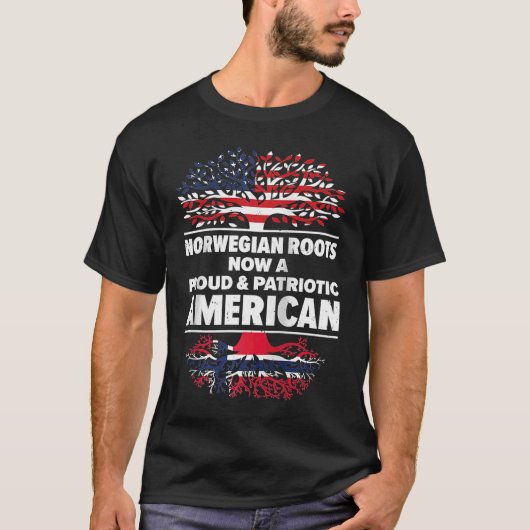 Born Norwegian Norway American USA Citizenship Rag T-Shirt (Vorderseite)