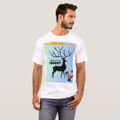 Born of the Forest – Mystic Deer Silhouette Nature T-Shirt (Vorne ganz)