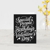 Born On February 14 Special Birthday For Women Men Karte (Gelbe Blume)