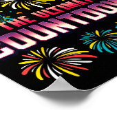 Born On New Year's Eve. Countdown. Birthday  Poster (Ecke)