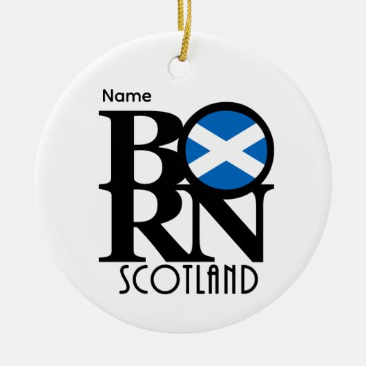 BORN Scotland Customizable Keramik Ornament (Vorne)