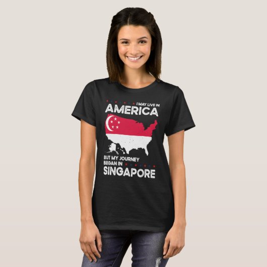 Born Singaporean Singapore American USA Citizenshi T-Shirt (Vorne ganz)