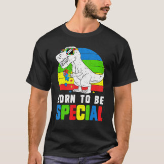 Born Special Rex Puzzle Dino Jungen Autismus-Bewus T-Shirt