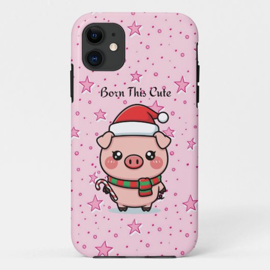Born This Cute | Süßes Mini-Schwein iPhone 11 Hüll Case-Mate iPhone Hülle (Rückseite)