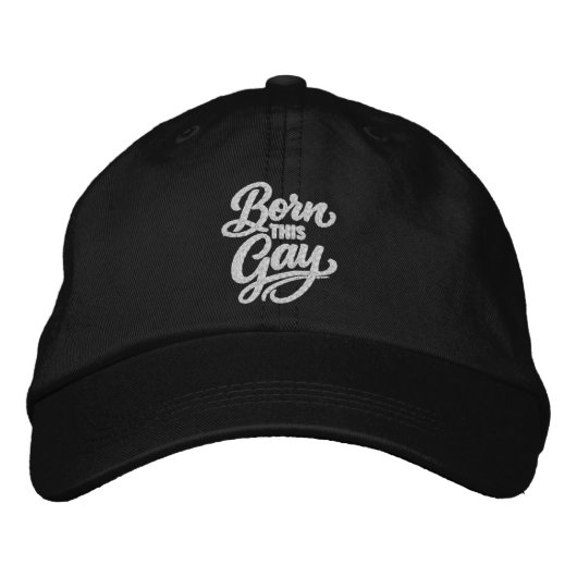 Born This Gay Pride Bestickte Baseballkappe (Vorderseite)