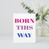 Born this way - Bisexual Pride Postkarte (Stehend Vorderseite)