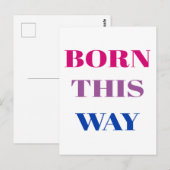Born this way - Bisexual Pride Postkarte (Vorne/Hinten)