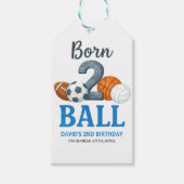 Born To Ball Sports Second Birthday Geschenkanhänger (Vorderseite)