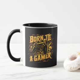 Born To Be A Gamer Skull Controller Art Tasse