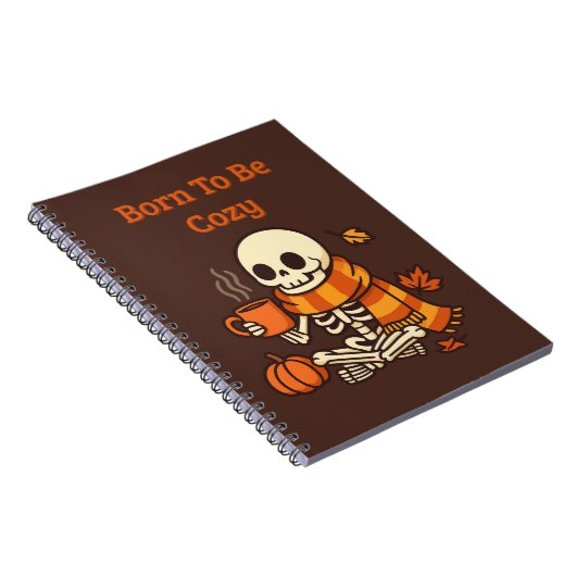 BORN TO BE COZY – Skelett  Notizblock (Rechte Seite)