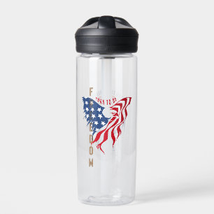 Born to Be Free Patrioten Adler   Trinkflasche
