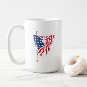 Born to Be Free Patriotic Eagle Klassischer Bech Kaffeetasse