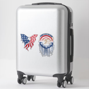Born to Be Free Patriotischer Adler 35cm x 35cm Aufkleber