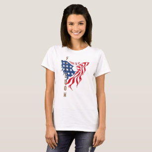 Born to Be Free Patriotischer Adler Damen T-Shirt