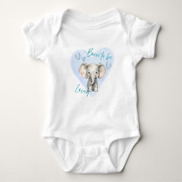 Born to Be Loved – Cute Elephant Baby Bodysuit Baby Strampler