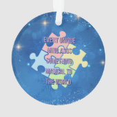 Born to Be Unique Cute Dragon - Autism Awareness Ornament (Rückseite)