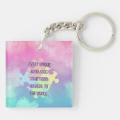 Born to Be Unique Cute Dragon - Autism Awareness Schlüsselanhänger (Rückseite)