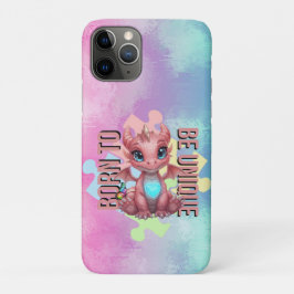 Born to Be Unique Cute Pink Dragon– Inspirational  Case-Mate iPhone Hülle