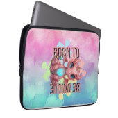 Born to Be Unique Cute Pink Dragon– Inspirational  Laptopschutzhülle (Vorne Rechts)