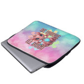 Born to Be Unique Cute Pink Dragon– Inspirational  Laptopschutzhülle (Vorne Knopf)