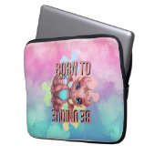 Born to Be Unique Cute Pink Dragon– Inspirational  Laptopschutzhülle (Vorderseite Links)