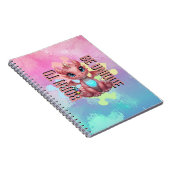 Born to Be Unique Cute Pink Dragon– Inspirational Notizblock (Rechte Seite)