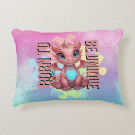 Born to Be Unique – Dragon Heart Cute Baby Dragon Dekokissen
