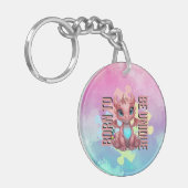 Born to Be Unique – Dragon Heart Cute Baby Dragon Schlüsselanhänger (Vorderseite links)