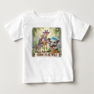 Born to Be Wild - Dschungelbabys - Baby T-shirt