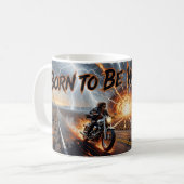 Born to Be Wild Wüsten-Biker-Explosion Tasse (Vorderseite Links)