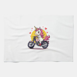 Born To Bike Einhorn I Motorrad Fan Biker Fun Ta Geschirrtuch