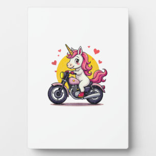 Born To Bike Einhorn I Motorrad Fan Biker Spaß Ta Fotoplatte
