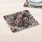 Born to Bloom – Gothic Victorian  Rechteckiger Pappuntersetzer (angewinkelt)