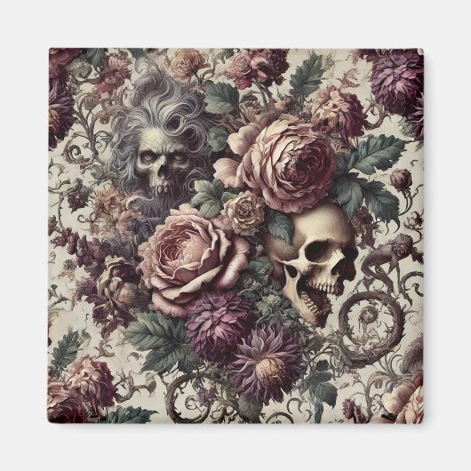 Born to Bloom – Gothic Viktorianisch Magnet (Vorne)
