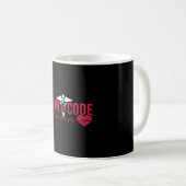Born To Code Medical Coder ICD Coding Programmer Kaffeetasse (VorderseiteRechts)