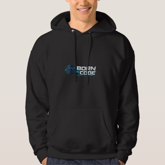 Born to Code – Minimalistisches Design für Program Hoodie (Vorderseite)