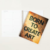 Born to Create Art Motivational Quote Textured Wal Planer (Anzeige)