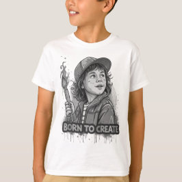 Born to Create – Colorful Graffiti Pop Art T-Shirt