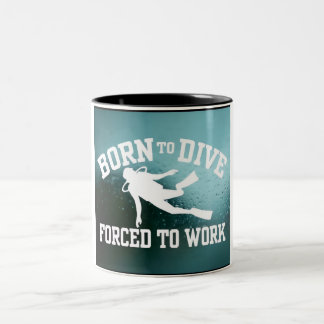 Born to Dive Zweifarbige Tasse