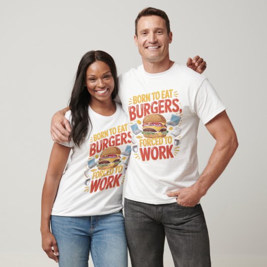 Born to Eat Funny Burger Lover T-Shirt Design (Unisex)