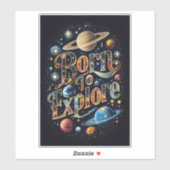 Born To Explore – Colour Burst Aufkleber (Blatt)