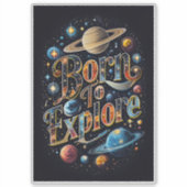Born To Explore – Farbexplosion Aufkleber (Vorderseite)