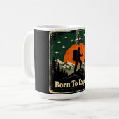 Born To Explore – Natürlicher Entdecker Wilderness Kaffeetasse (Vorderseite Links)